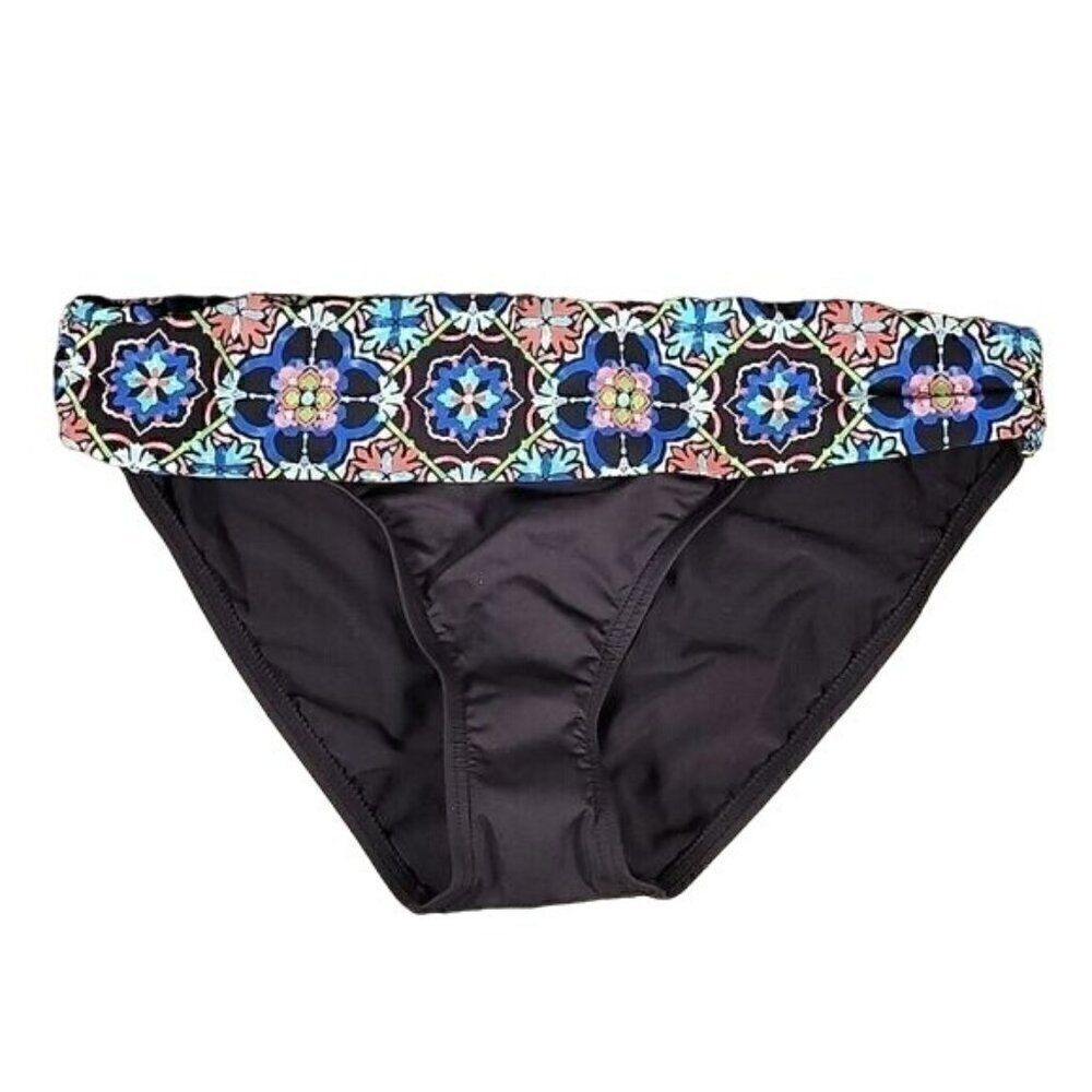 La Blanca Casa Azul Banded Hipster Bikini Bottom Sz 8